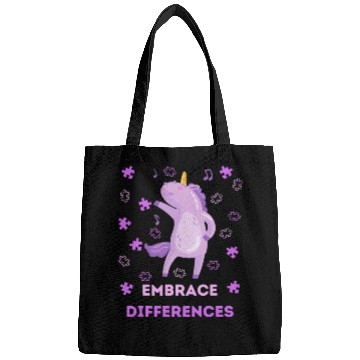 Discover Embrace differences dancing unicorn Autism Bags