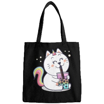 Discover Bubble Tea Cute Kawaii Unicorn Cat Japanese Bags