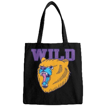 Discover The fierce wild bear old school style Bags