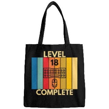 Discover Gamer 18th Birthday Gift - Level 18 Completed Bags