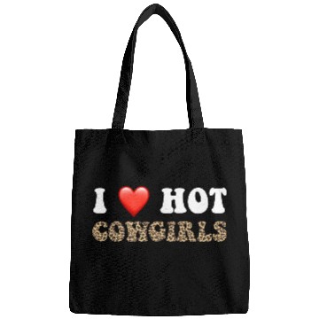 Discover I Love Hot Cowgirls, Animal Print, Rodeo Design Bags