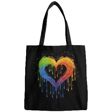 Discover Love Without Limits: LGBTQ+ Rainbow Heart, Bags