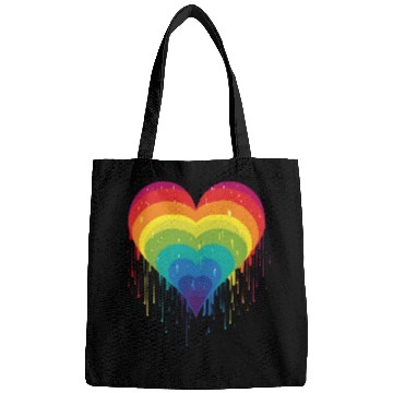 Discover Queer & Loving It: LGBT Rainbow Heart, Supporting Bags