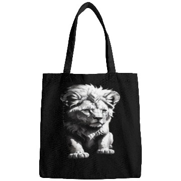 Discover Baby Lion Exploring on his Own Bags