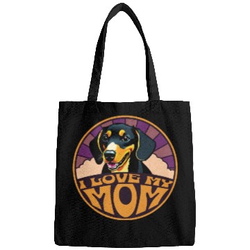Discover I Love My Mom -Dachshund Bags