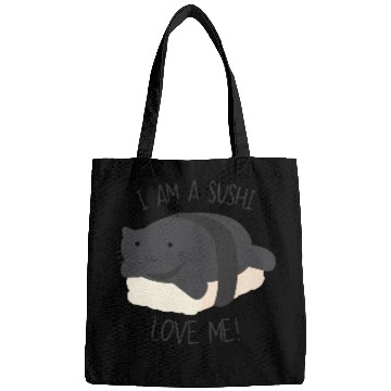 Discover Funny cat sushi valentines day Bags