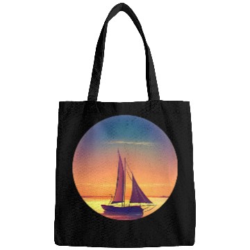 Discover Sailboat sunset design Bags