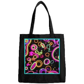 Discover Colorful Circle Neon Patterns Art Design Bags