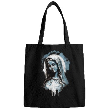 Discover Vintage Virgin Mary - Distressed Design Bags