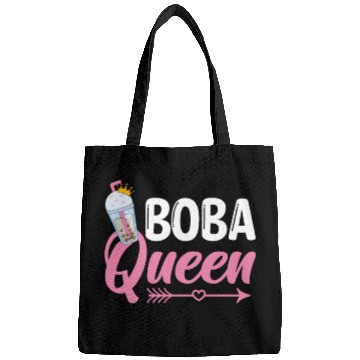 Discover Boba Queen Bubble Tea Lover Boba Tea Drinker Bags
