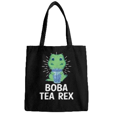 Discover Boba Tea Rex Bubble Tea Lover Boba Tea Drinker Bags