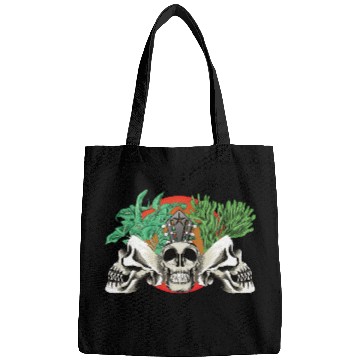 Discover Skull Plant of the blood moon night light Bags