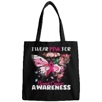Discover I Wear Pink For Breast Cancer Awareness Butterfly Bags
