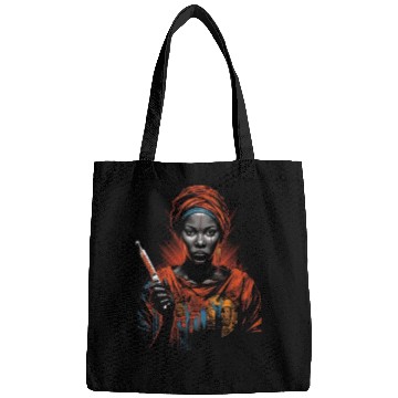 Discover African American Nurse Afro Woman Syringe Nursing Bags