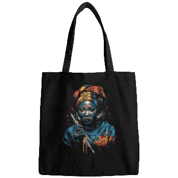 Discover African American Nurse Afro Woman Syringe Nursing Bags