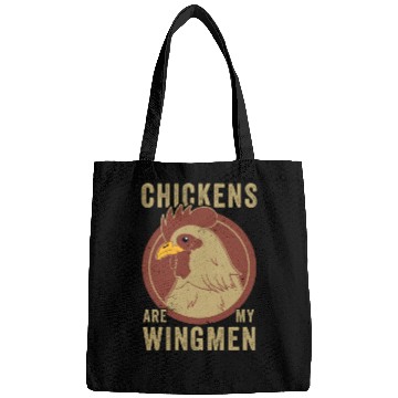 Discover Funny Chicken Farmer Chickens Are My Wingmen Bags