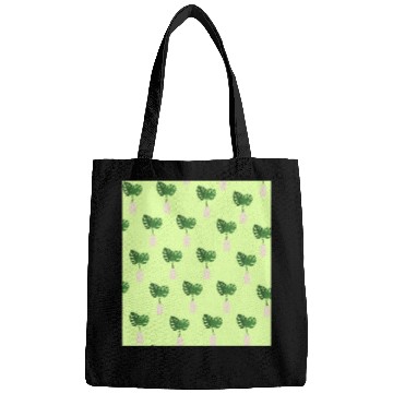 Discover Green Tropical Palm Leaves In A Grey Vessel Bags