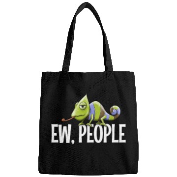 Discover Ew People Grumpy Chameleon Lovers Sarcastic Joke Bags