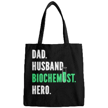 Discover Biochemist Biochemistry Funny Science Teacher Dad Bags