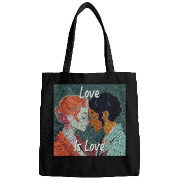 Discover Love Is Love - colorful graphic Bags