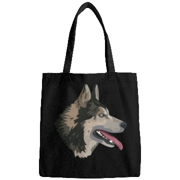 Discover husky dog Bags