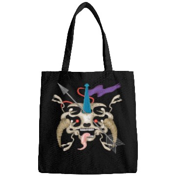 Discover Evil alien skull with a tongue Bags