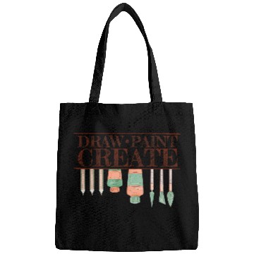 Discover Draw Paint Create For Art Teacher Painter Bags