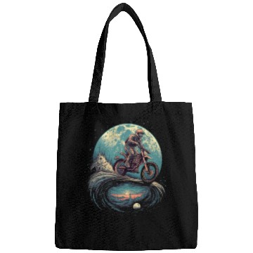 Discover Dirt Bike Moon Motocross Motorcycle Riding Biker Bags