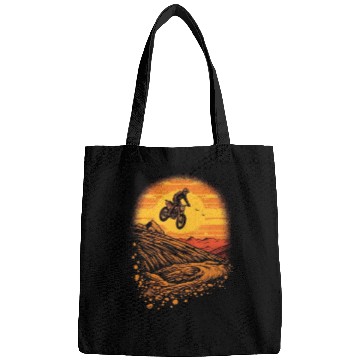 Discover Dirt Bike Jumping Dirt Mound Motorcycle Biker Bags
