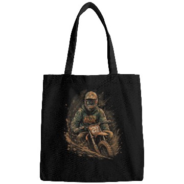 Discover Dirt Bike Biker Stuck in Mud Offroad Rider Bags