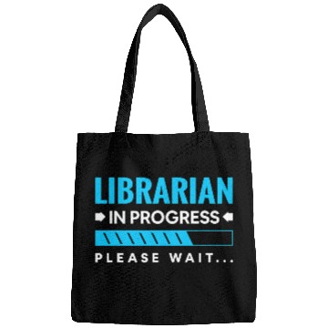 Discover Funny Librarian In Progress Library Science Bags