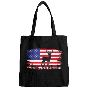 Discover Deer And Usa Flag Patriotic Distressed Bags