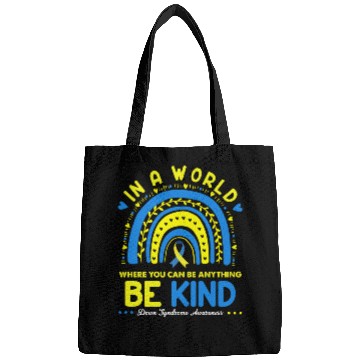 Discover Be Kind Down syndrome Awareness October Teacher Bags