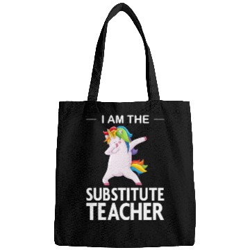 Discover Funny I Am The Substitute Teacher Dabbing Colorful Bags