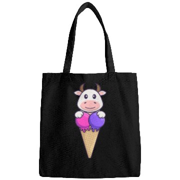 Discover Cute Cow With Sweet Ice Cream Bags