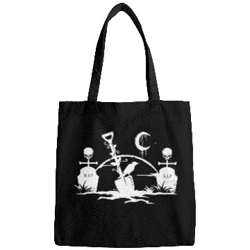 Discover Gothic Graveyard Vintage Crow Lover Skull Fanatic Bags