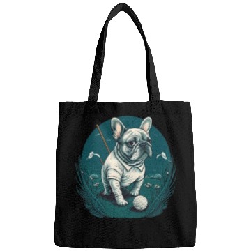 Discover French Bulldog | Golf Sport Player Cute Frenchie Bags