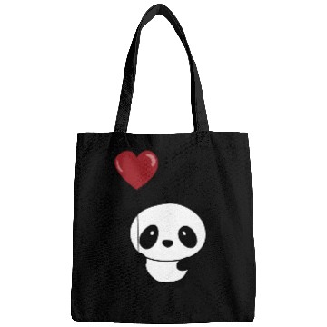 Discover Cute Chibi Panda Valentine Balloon Heart Bags