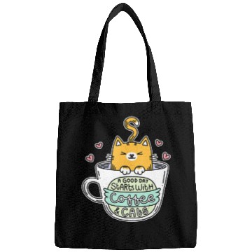 Discover Orange Cat Women Cat Lover Coffee Cats Bags