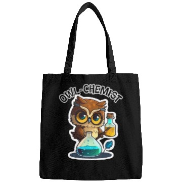 Discover Science Cute Chemistry Nerd Owl Chemist Animals Ge Bags