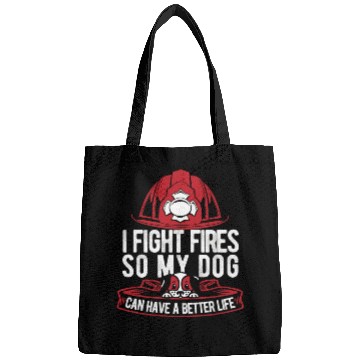 Discover Firefighter Thin Red Line Dog Bags