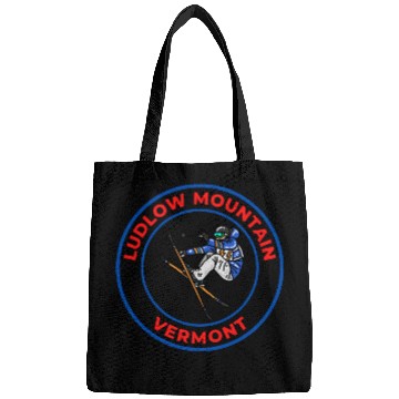 Discover Retro Cool Skiing Ludlow Mountain Vermont Souvenir Bags