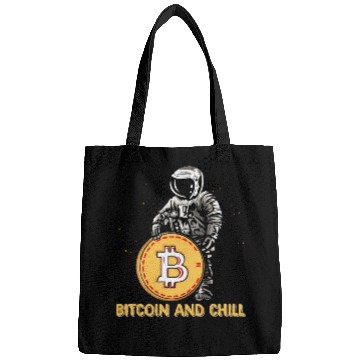 Discover Bitcoin and Chill funny Bags