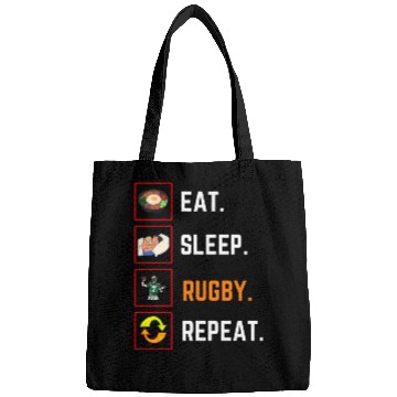 Discover Funny Eat Sleep rugby Repeat Gift Bags