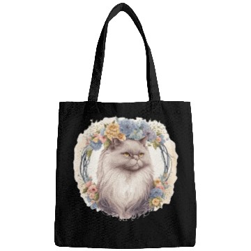 Discover Cute Persian Cat Flower Crown Cats Pet Kitten Bags