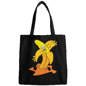 Discover funny running banana Bags