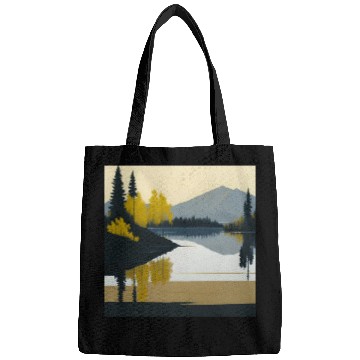 Discover "Tranquil Views" - Minimalist landscape design Bags