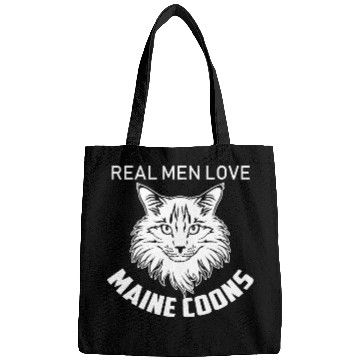 Discover Real Men Love Maine Coons Gift For Cat Lover Bags