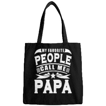 Discover My Favorite People Call Me Papa Typography Bags
