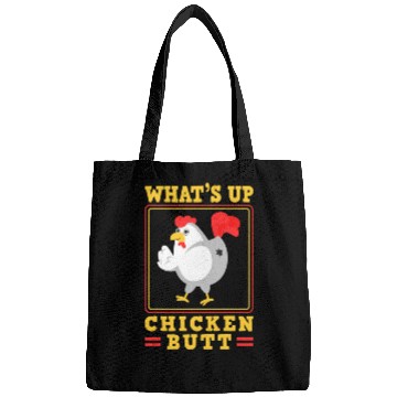Discover Funny Farmer Animal Pet Whats Up Chicken Butt Bags